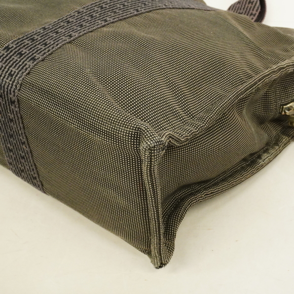 Auth Hermes Her Line Tote Bag Yale Line MM Women's Canvas Handbag,Tote Bag Black - Picture 6 of 10